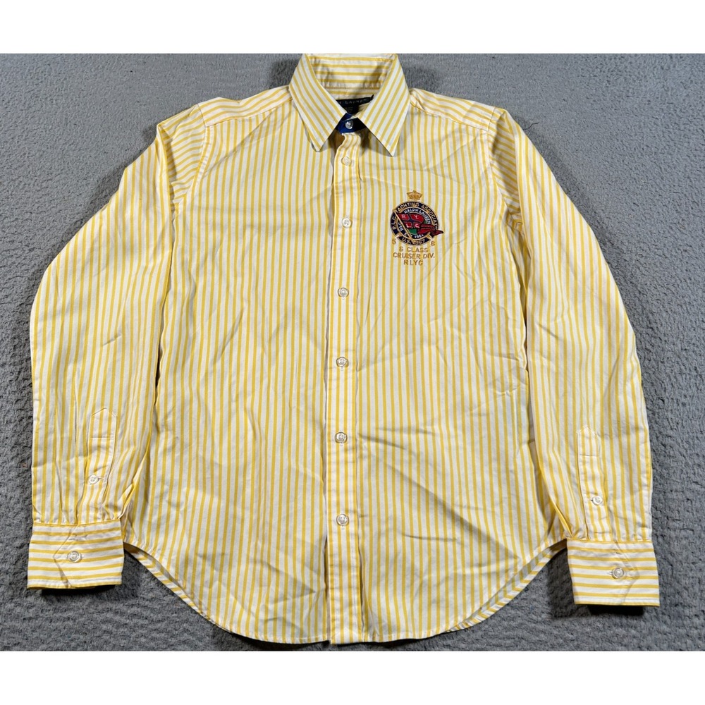 Polo by Ralph Lauren Yellow & White Striped Button-Down Shirt
